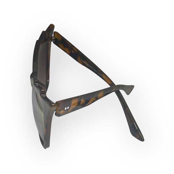 new Electra Pointed Mod Cat Eye Sunglasses 𖤐 Pink Yellow Flash Mirror Lens 𖤐 - Picture 8 of 15